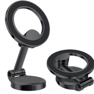 Suport magnetic auto rotativ la 360 grade cu baza rotunda pliabil