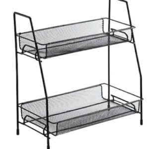 Suport organizator din metal cu 2 etajere AMIGOLD