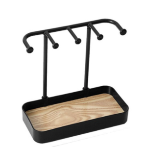 Suport pentru bijuterii cu 5 brate 20 x 10 x 19 cm NEGRU