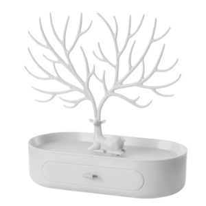 Suport pentru bijuterii in forma de coarne de cerb ALB