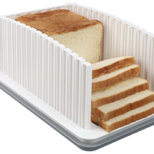 Suport pentru paine cu tavita si ghid de feliere cu latime reglabila