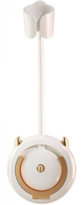 Suport pentru uscator de par cu unghi reglabil cu rotatie de 360 de grade Alb