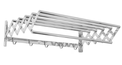 Suport pliabil pentru prosoape inox 7 bare 5 carlige