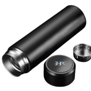 Termos cu afisaj temperatura LED Baterie durabila 0.5 L Negru