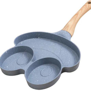 Tigaie Gri cu 3 compartimente maner de lemn