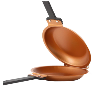 Tigaie dubla pentru clatite antiaderenta manere reci