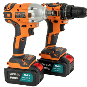 Trusa 1 masina de gaurit + 1 insurubat pe acumulator cu impact  2 acumulatori 4 Ah JPE