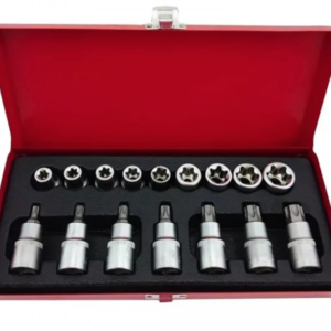 Trusa 16 piese 1/2 chei tubulare torx si capete biti torx