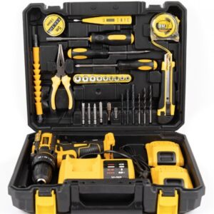 Trusa Bormasina German Meister cu 2 Acumulatori 36V 2Ah Autofiletanta cu Percutie cu 30 de accesorii