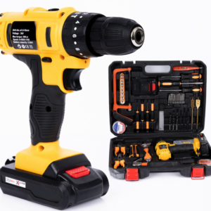 Trusa Bormasina cu percutie 2 acumulatori 24 V 6A + accesorii 110 PIESE