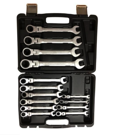 Trusa chei combinate cu clichet si cap articulat dimensiuni de la 8 la 24mm 14 piese