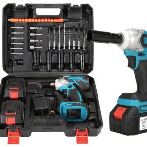 Trusa masina de gaurit si insurubat cu IMPACT 2 acumulatori si accesorii