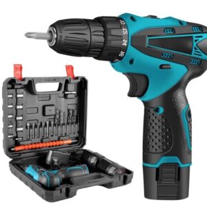 Trusa surubelnita electrica fara fir cu 2 acumulatori 12V cu 24 de accesorii incluse 2 viteze