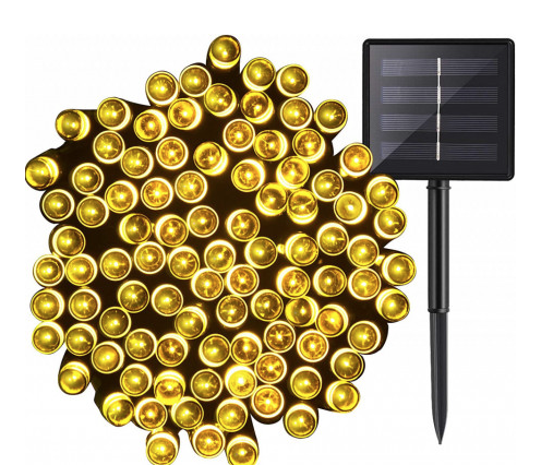 UB Instalatie Solara 1500-4 ALB CALD cu 300 LED lungime 30 Metri telecomanda