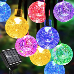 UB Instalatie Solara 7 metri cu 50 GLOBURI Cristal Led lumina MULTICOLORA