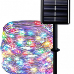 UB Instalatie solara 30 metri cu 300 LED fir CUPRU telecomanda MULTICOLOR 1500 21
