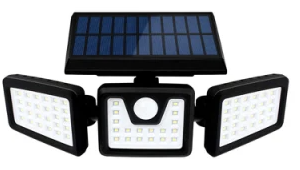 UB Lampa Solara Tripla cu Panou Solar Incorporat 74 LED SMD Reglabila 360 grade FL 1725A BASE