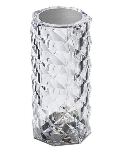 UB Lampa de masa decorativa cu LED tip "Crystal" ALB CALD