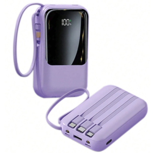 UB Mini Baterie externa 6000mAh Fast Charge Type C cu display si cabluri