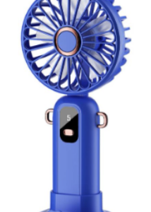 UB Mini ventilator de mana puternic cu display digital si suport telefon ALBASTRU