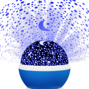 UB Proiector ALBASTRU GLOB 360 Lampa de Veghe cu Proiector Rotativ Stele