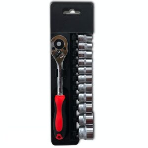 UB RIB-Set 12 Piese Cheie cu Clichet 3/8" 10 Capete Chei Tubulare 8-21 mm JK