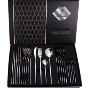 UB Set de 24 tacamuri elegante si rafinate cu un finisaj luxos ARGINTII