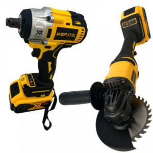 UB Trusa de Scule Werstil  Pistol de Impact 320 Nm si Polizor Unghiular 2 Acumulatori 36 V 5 AH IRA