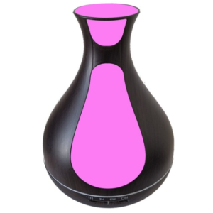 Umdificator / Difuzor de aroma LED 7 culori Maro inchis cu alb