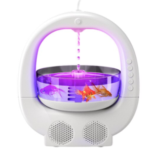 Umidificator antigravitatie cu difuzor bluetooth si efect vizual picaturi Model Y11 cu rezervor si Iluminare LED