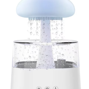 Umidificator stil CIUPERCA din ABS cu telecomanda 450 ml alb