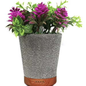 Umidificator/Difuzor aromatizator in forma de ghiveci cu flori 7 culori programabil oprire automata