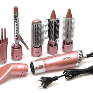 Uscator de par profesional Gemei GM4831 model 7 in 1 putere 2200W roz