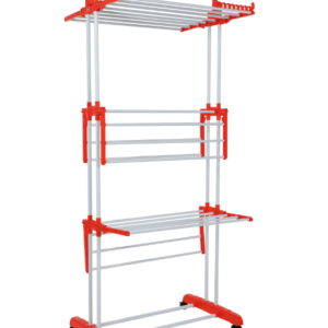 Uscator de rufe vertical pliabil cu suport de umerase Portocaliu