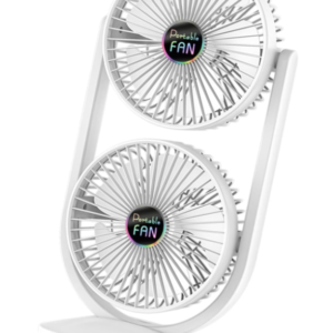 Ventilator de birou cu cap dublu silentios puternic reglabil cu 3 viteze