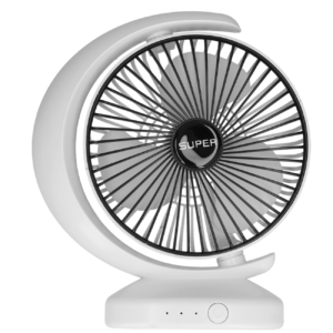 Ventilator mic de birou alimentat prin USB 3 viteze culoare alba